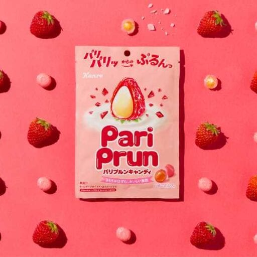 カンロの数量限定キャンディ♡パリプルン食感いちごミルク新登場