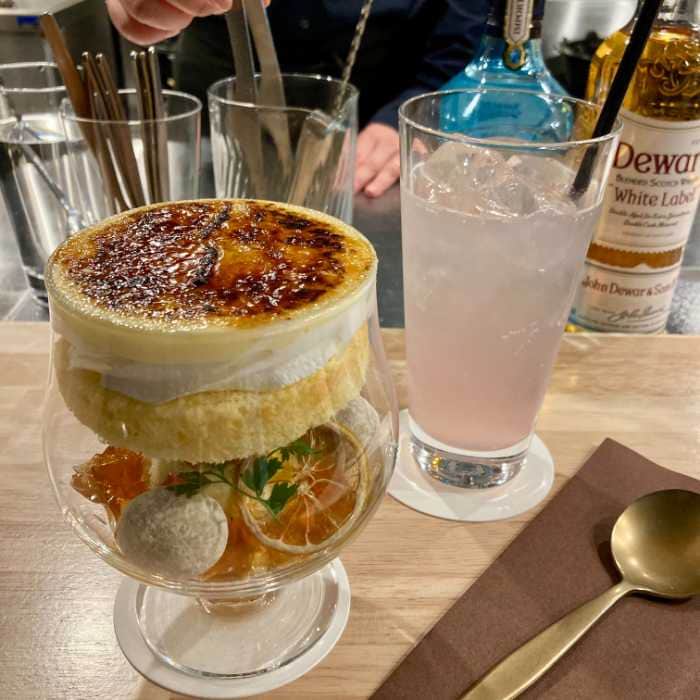 夜パフェバー小枝家のパフェ琥珀檸檬