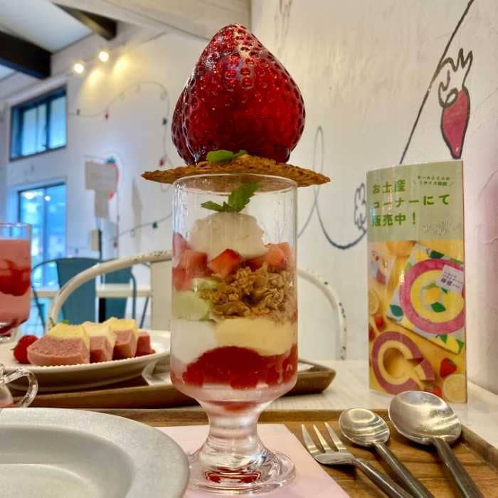 いちごBonBon 伊豆の国Factoryのいちご飴の宝石箱パフェ