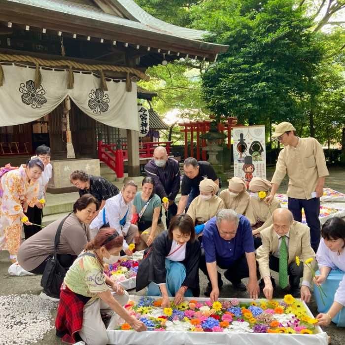 今宮神社花結びの花入れ式