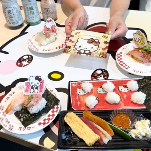 スシローが『ハローキティ』とコラボレーション♪ うまいおすしが”かわいい”に出会う夏休み
