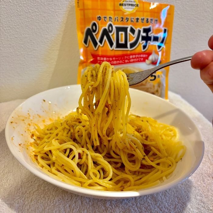 トップバリュの冷凍スパゲッティのペペロンチーノ2