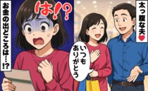 なんでも買ってくれる太っ腹な夫♡しかし、お金の出どころに驚愕！問い詰めると「家族のため」と言い…