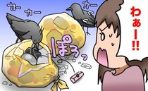 ゴミ捨て場がカラスに荒らされてる！？→見に行くと、私のゴミも荒らされ…まさかの物が散乱！？