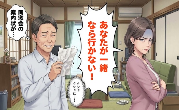 クシャクシャに捨てられた同窓会の案内状。1年も会話がない妻が見せた笑顔に救われたワケ【体験談】