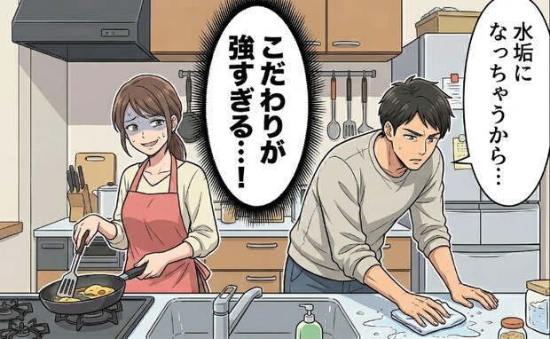 「水垢になる」水滴ひとつも許さない？結婚後に知った夫の細かいこだわり。徐々に窮屈に感じて