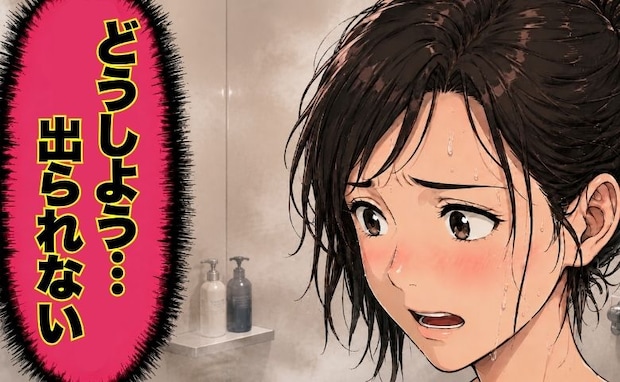 「どうしよう…出られない」夫不在の夜、娘3人とワンオペお風呂へ。いざ出ようとしたら大パニック！？