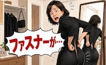 余裕で入るはずの13号の喪服が…ファスナーに阻まれる！？ゆったり服で油断した代償の重さ【体験談】