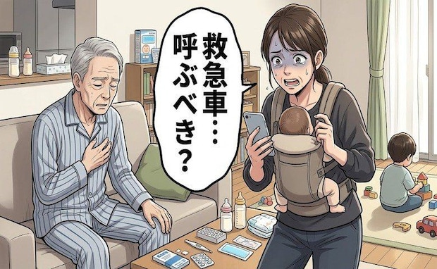 「救急車を呼ぶべき？」幼い子どもを抱え、余命3カ月の義父を支えた嫁が痛感した現実【体験談】