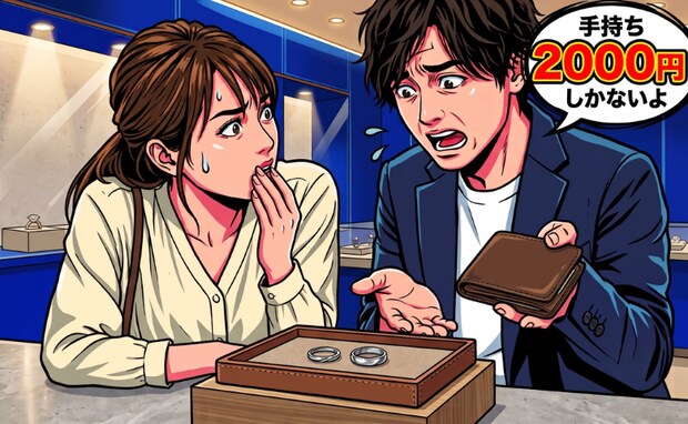 結婚指輪の会計直前。「俺、金ないよ？」え…！？私が全額支払い…その後、さらに驚く出来事が