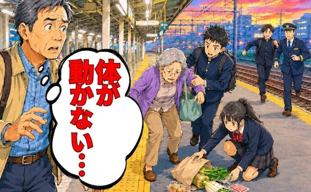「情けない…」若者への偏見を抱いていた50代の私が、駅のホームで目撃した光景とは【体験談】