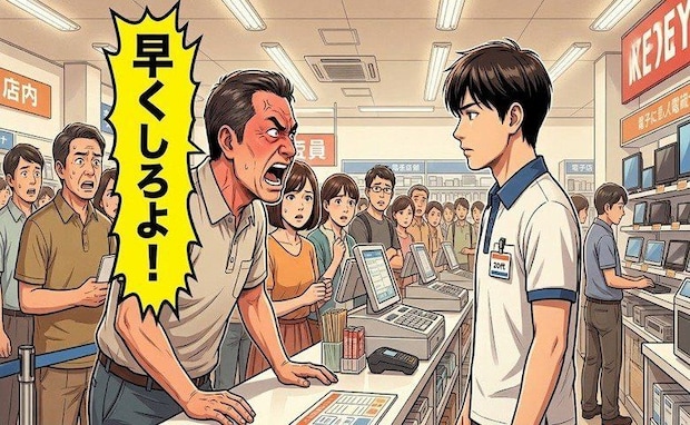 「早くしろよ！」大混雑の家電量販店で激昂する男性客…若い店員が貫いた冷静な対応とは【体験談】