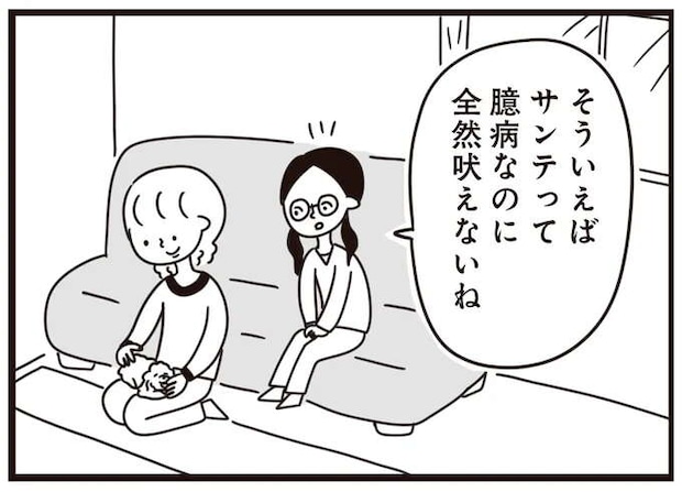 うちの子犬は「吠えない」けど「うるさい」。母のしつけは成功...なのかな？／おはよう、サンテ