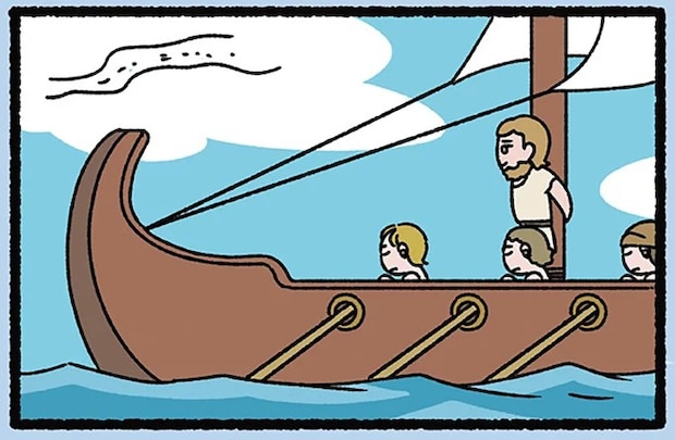 『オデュッセウスとセイレーンなねこ』人を惑わせる声の正体は.../にゃんと!ねこむかしばなし