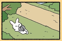 『うさぎとかめとねこ』競争にならない！ 寝ているうさぎに気づいたねこは...!? ／みっけ！ねこむかしばなし