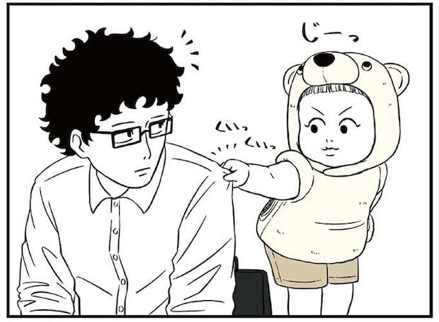 ママさんとムスメちゃんによる「独特なお見送り」。パパさんの装備に「まんぞく！」だけど...／着ぐるみ家族