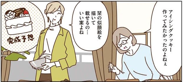 もったいなくて食べられない...似顔絵クッキー付きのケーキで祝うマダムたちの誕生日／マダムたちのルームシェア5