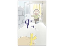 「孫の飛び出し防止」は万全。でも孫はおじいの上を行く！／ハルとゲン