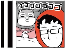 「これも！」寝る前に絵本の読み聞かせ。お疲れのパパさんに対し、ムスメちゃんの「圧」が...／着ぐるみ家族