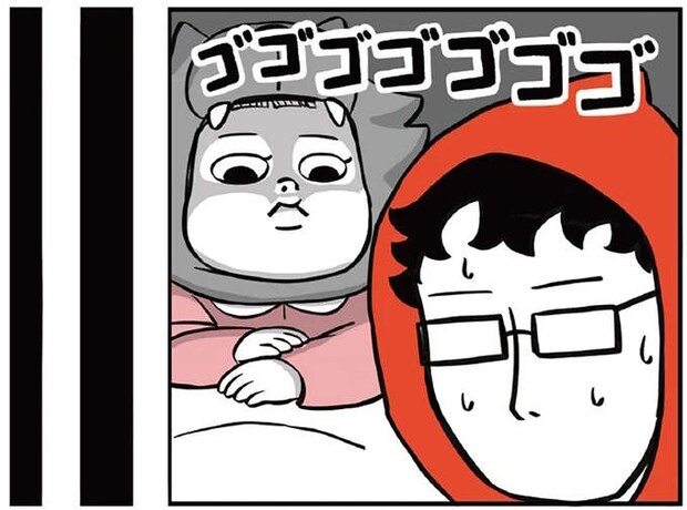 「これも！」寝る前に絵本の読み聞かせ。お疲れのパパさんに対し、ムスメちゃんの「圧」が...／着ぐるみ家族