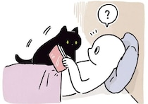 え、猫も!? 飼い主の首に頭をつっこんできて...／黒猫ろんと暮らしたら3