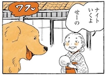 姫おばあちゃんちの愛犬レトリバーと垣根越しに遭遇。小学生が驚いたり理由は／姫ばあちゃんとナイト2