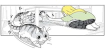 愛猫を捕まえたいのに捕まえられない！ 「興味失った作戦」をとってみたら...／夜は猫といっしょ5