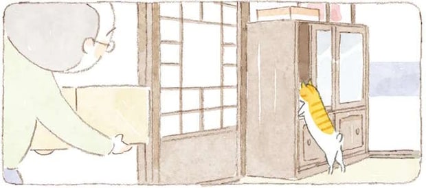 「油断もすきもない猫」。じいちゃんがごはんやオヤツを隠しても.../ねことじいちゃん9