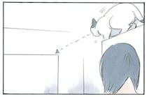 猫を飼っているとこんな日もある？ 「一日中こんな感じ」の休日／拾い猫のモチャ4