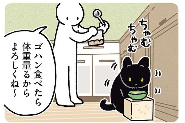 「完全に言葉が通じる」うちの猫。流れるように自ら.../黒猫ろんと暮らしたら7
