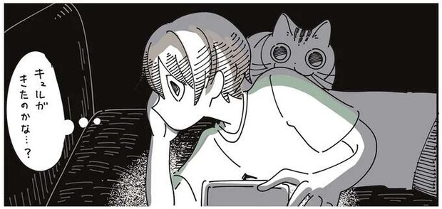 うわぁ！ 真っ暗な部屋、愛猫がいるのは気配で分かってたけれど／夜は猫といっしょ7