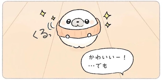 「寒いから買ってみたよ」あざらしがネックウォーマーだと喜んだのに、実は...!?／ちょこんとあざらし