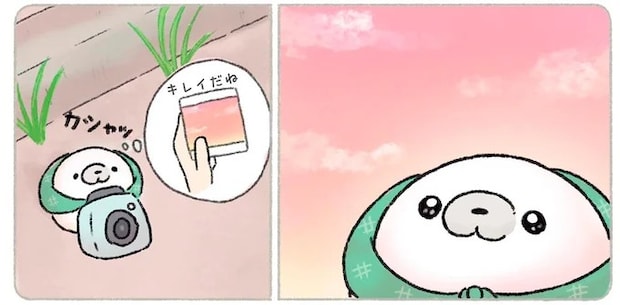 金木犀に真っ赤な夕焼け。喜ぶ顔が見たくて、すてきと感じた気持ちをおみやげに／ちょこんとあざらし