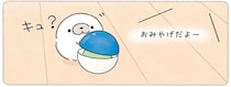 「おみやげだよ～」ピッタリだと思って集めすぎちゃった、あざらし用のリュック／ちょこんとあざらし