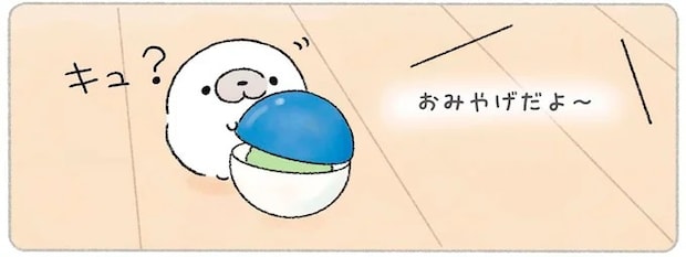 「おみやげだよ～」ピッタリだと思って集めすぎちゃった、あざらし用のリュック／ちょこんとあざらし