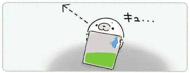 ICカードを持ってるのに。改札を通れず駅員さんを探すあざらしを上からガシッと...!?／ちょこんとあざらし