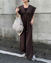 【しまむらバズり商品】に新作が、、！ 秋色ブラウンがおしゃれ♡「大人気サロペ」