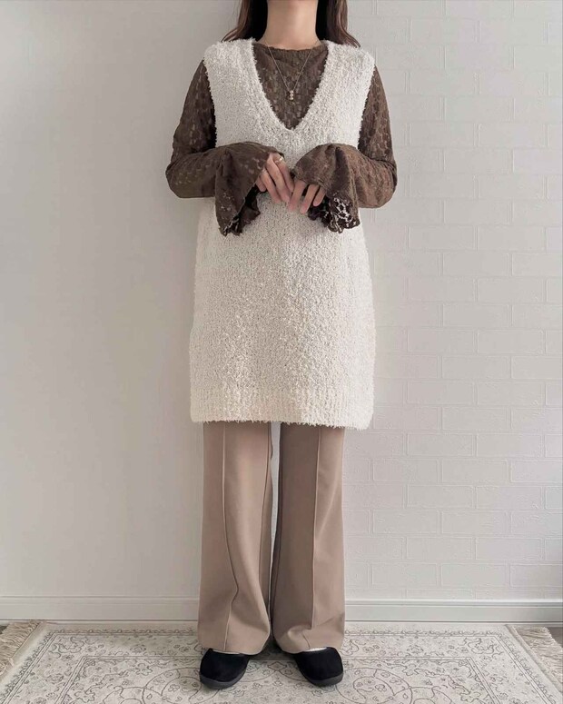 気になる腰まわり → 即カバー!【しまむら】大人の即戦力!「淡色ベスト」