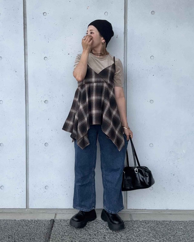 手持ち服 → 一点投入するだけ！【しまむら】コーデが垢抜ける♡「キャミ & ベスト」