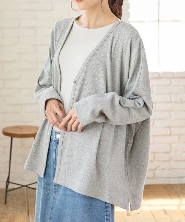 こういうの探してた!(歓喜)【ハニーズ】体型カバーも叶う♡「ゆったりカーデ」