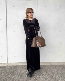 「黒とグレー2色買い！」【しまむら】マニアお気に入り♡「細見えワンピ」