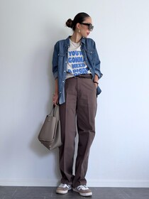 その穿き方もう古いかも！【ユニクロ】40・50代こそ試して♡「チノパンコーデ」