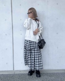 これ1枚で着こなし何通り！？【しまむら】驚きのプチプラ♡「リボン付きスウェット」