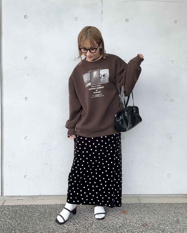 「冬スカート寒い問題」→ 解決!【しまむら】大人が即シャレる♡「柄スカート」