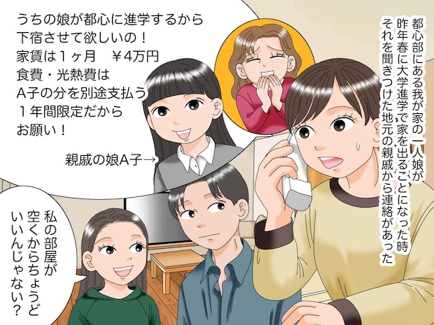 親戚の娘を下宿させた結果「話が違う!!」親戚の「約束破り」と娘の「問題行動」で『地獄の生活』に