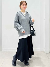 【GUの黒スカート】が使い勝手抜群！ 大人はこう着回す♡「モノトーンコーデ」