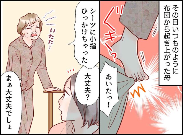 「たとえ足腰が丈夫でも、、、」高齢の母が「確実に歳を重ねていっている」と痛感した出来事とは