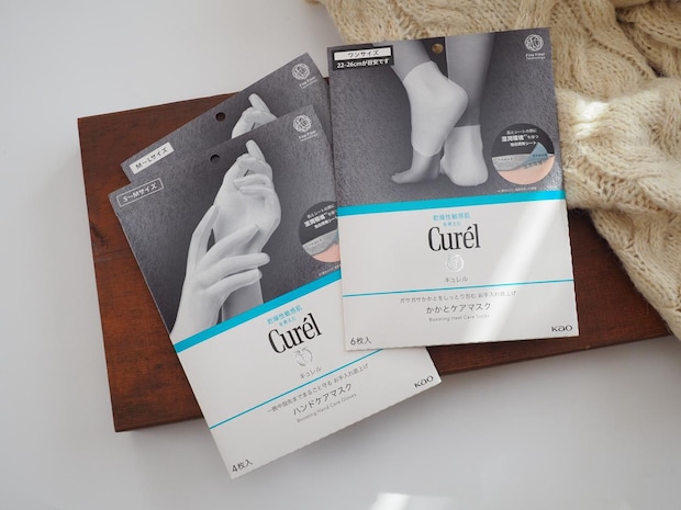 冬の救世主キタ!!【キュレル】付けて寝るだけで、保湿底上げ♡「ハンド & かかとケアマスク」