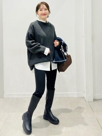 大人は『ロングブーツ』どう穿く？【GU】この冬、真似したい！「サマ見えコーデ」