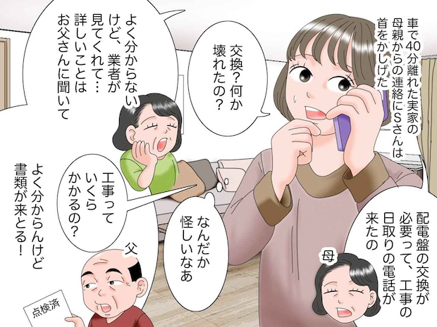 母の「43万円の工事が必要らしいの」にゾッ! 悪徳な点検商法ね。娘が実家に防犯カメラを設置したのに